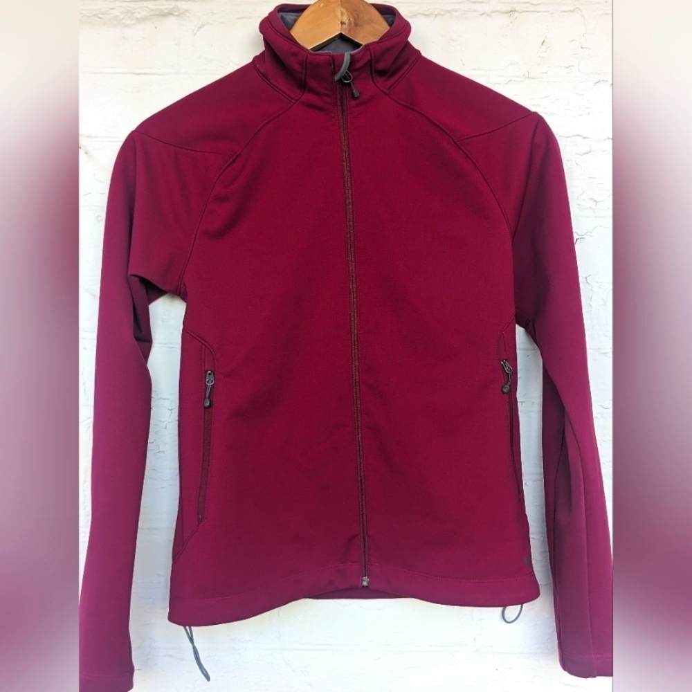 MEC WOMEN SOFT SHELL ZIPPED FLEECE JACKET RASBERRY PINK SIZE SMALL